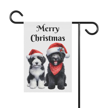 Merry Christmas Doodles Garden & House Banner