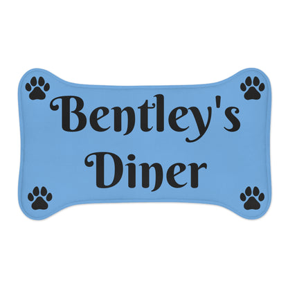 Personalized - Diner Food and Water Bowls Pet Feeding Mats