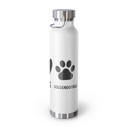 Peace Love Goldendoodles Copper Vacuum Insulated Bottle, 22oz