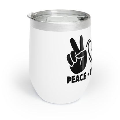 Peace Love Doodle Chill Wine Tumbler