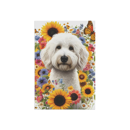 White Doodle Garden & House Banner