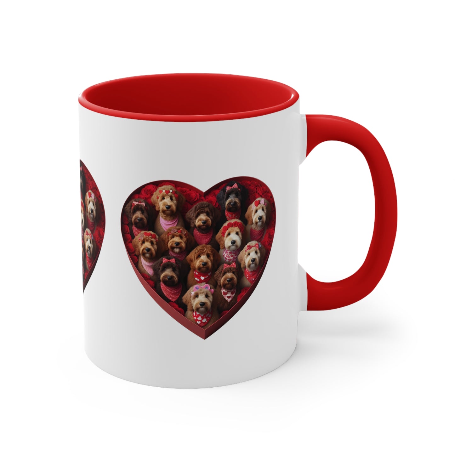 Life is like a box of Doodles - Valentine Accent Coffee Mug, 11oz