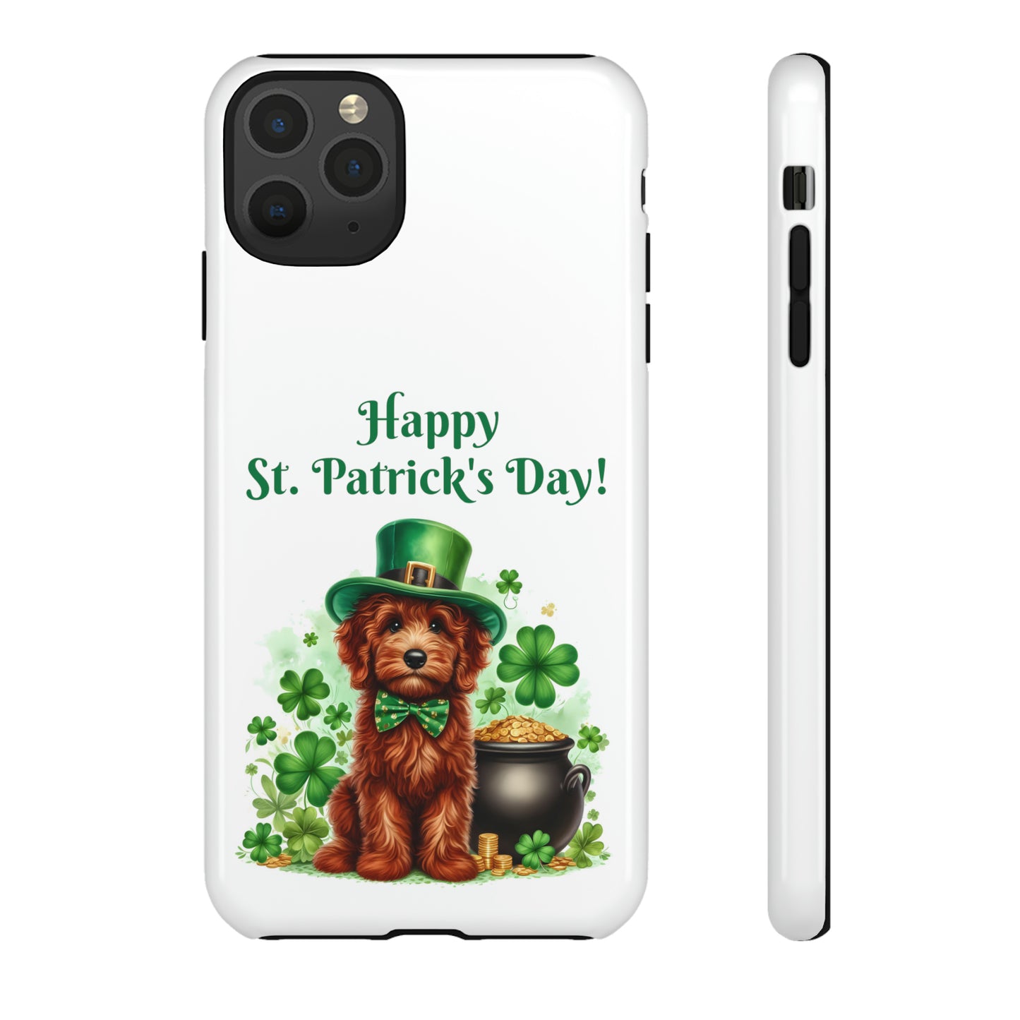 Happy Doodle St. Patrick's Day - Tough Cases - Apple iPhone, Samsung Galaxy, and Google Pixel