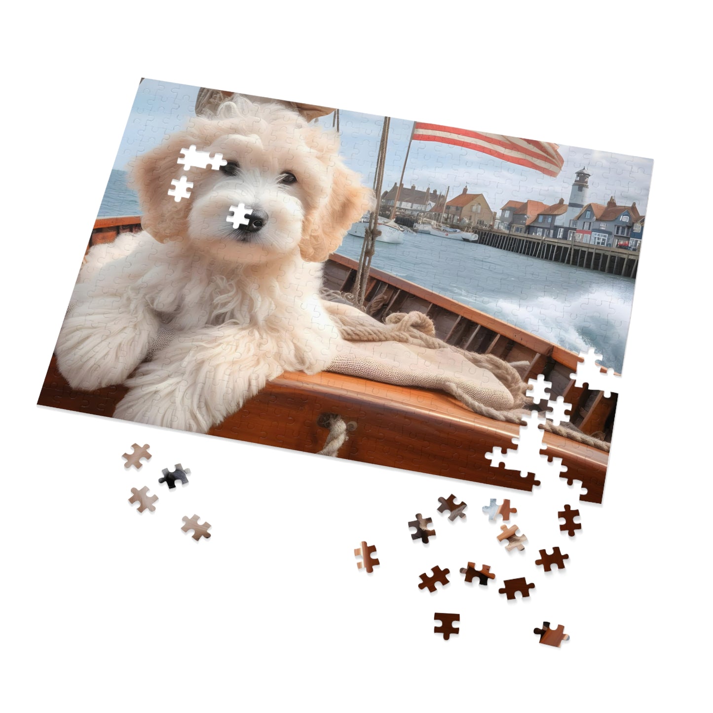 Doodle on Sailboat Jigsaw Puzzle (500,1000-Piece)