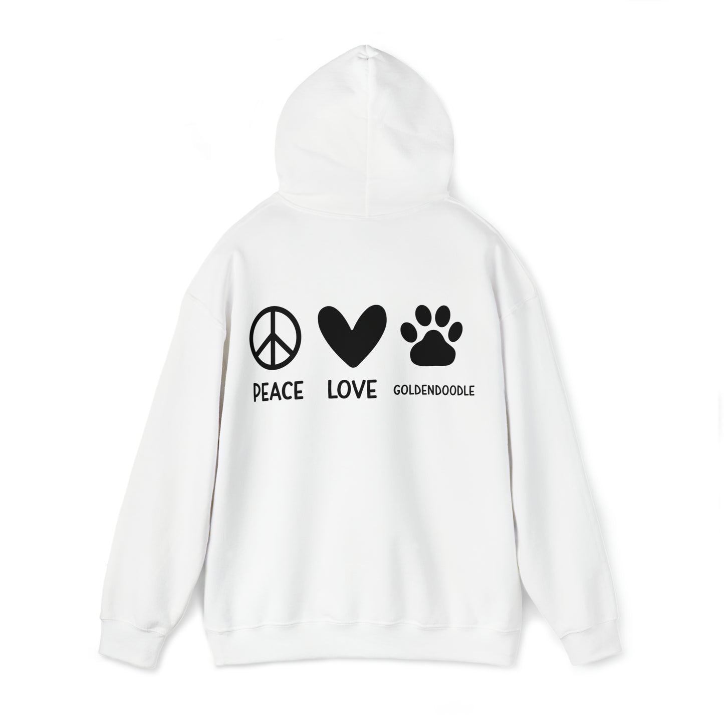 Peace Love Goldendoodle Gildan Unisex Heavy Blend™ Hooded Sweatshirt