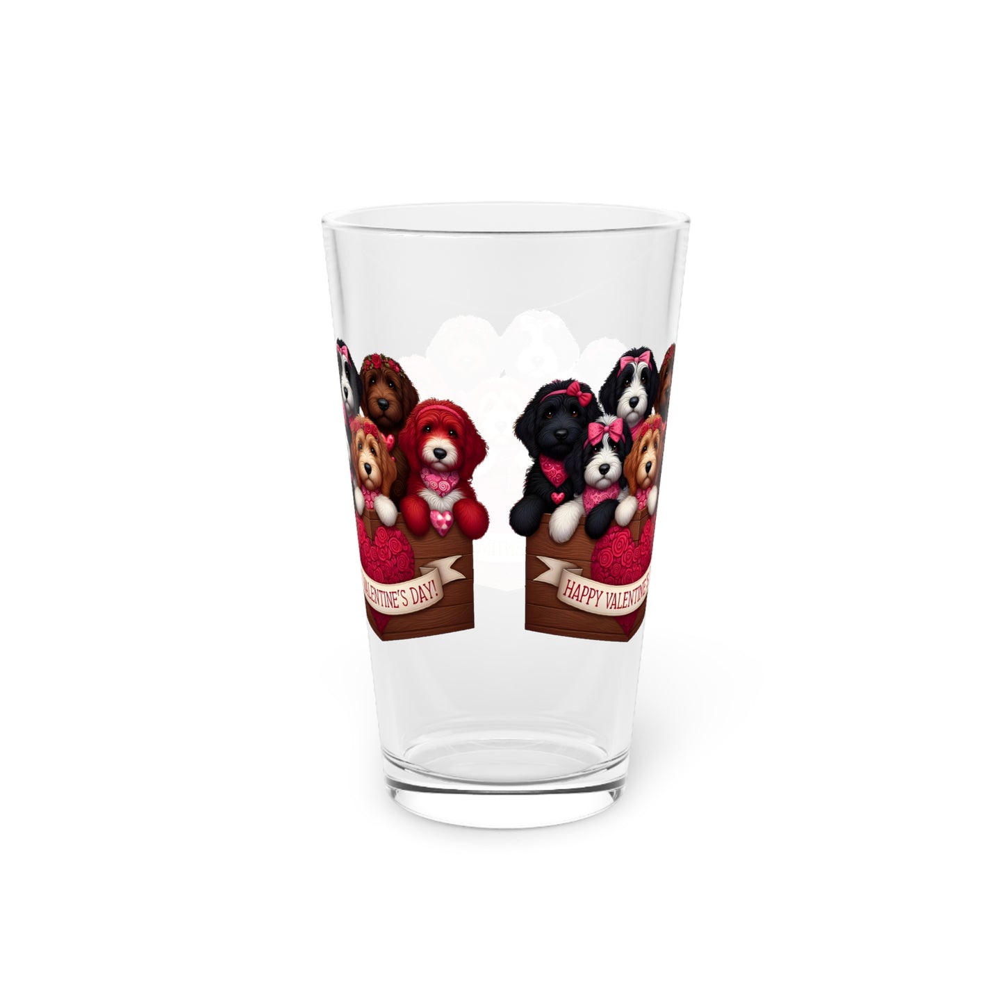 Happy Doodles Valentine's Day - Pint Glass, 16oz