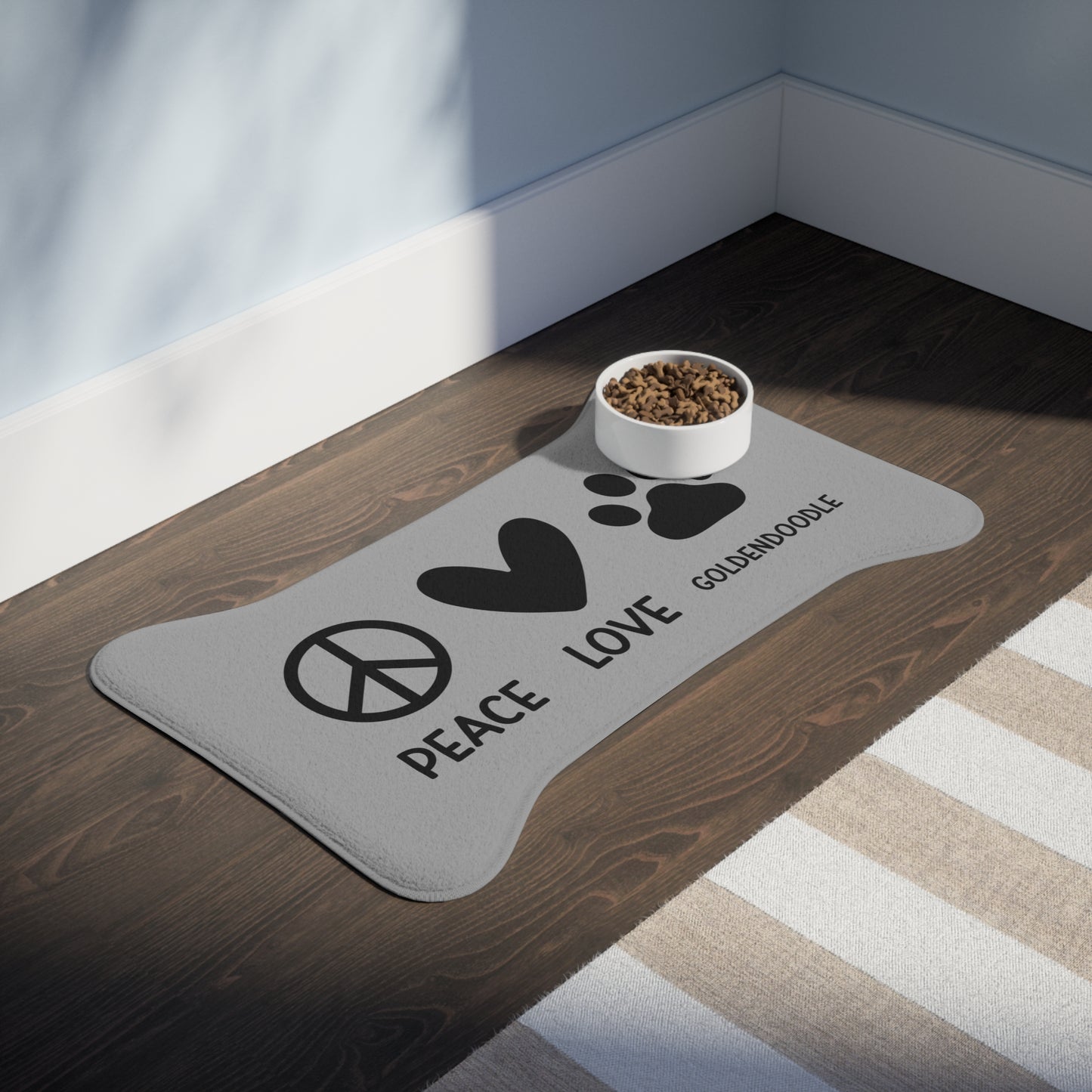 Peace Love Goldendoodle - Bone Shaped Feeding Mats