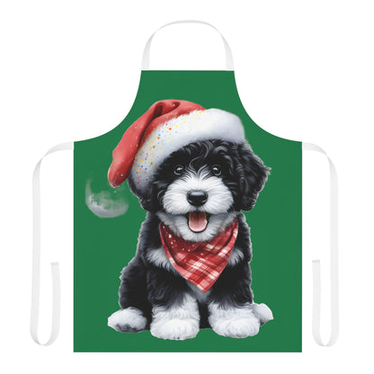 Christmas Black & White Doodle Apron