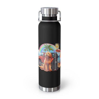 Jeep Beach Doodle Copper Vacuum Insulated Bottle, 22oz