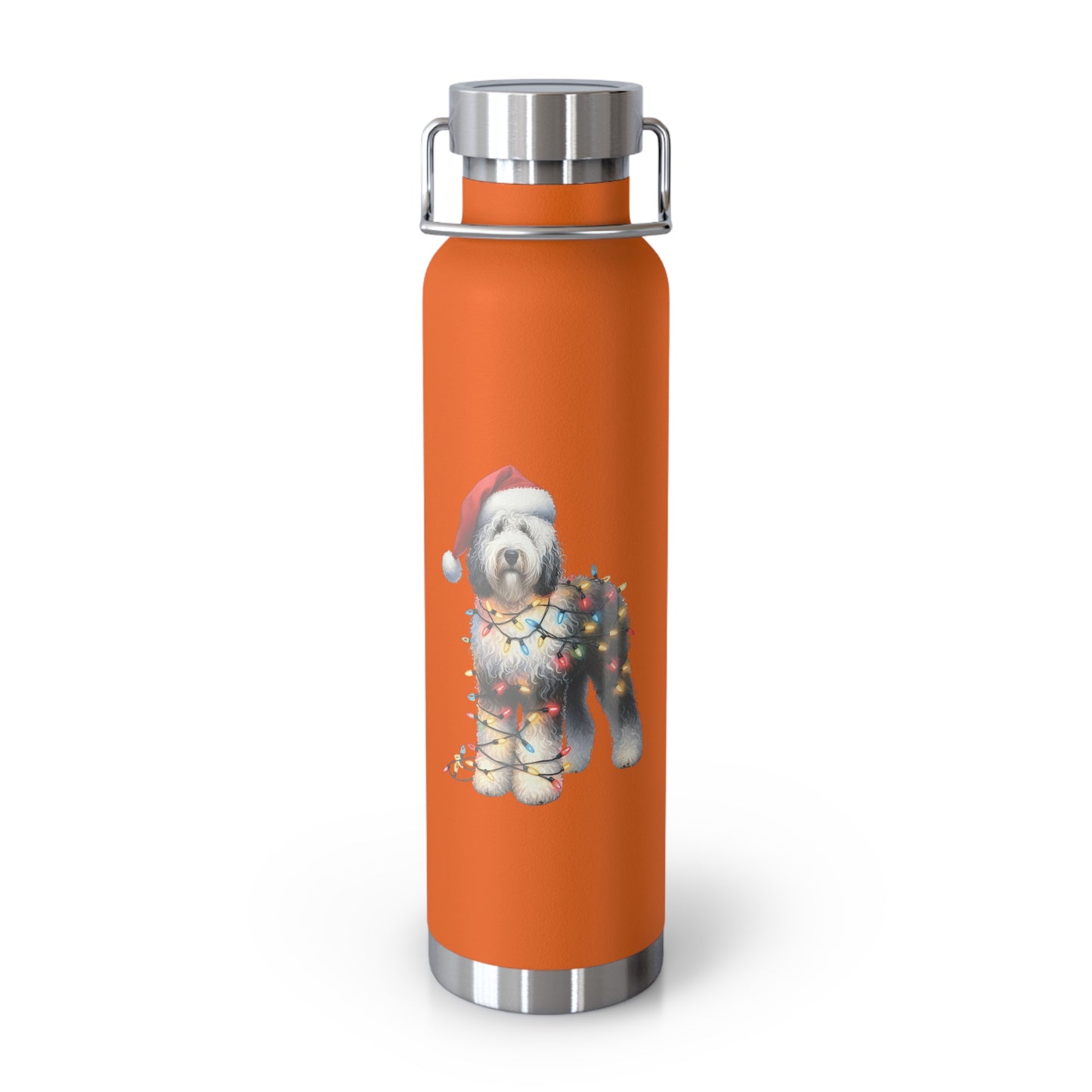 Sheepadoodle Christmas Copper Vacuum Insulated Bottle, 22oz