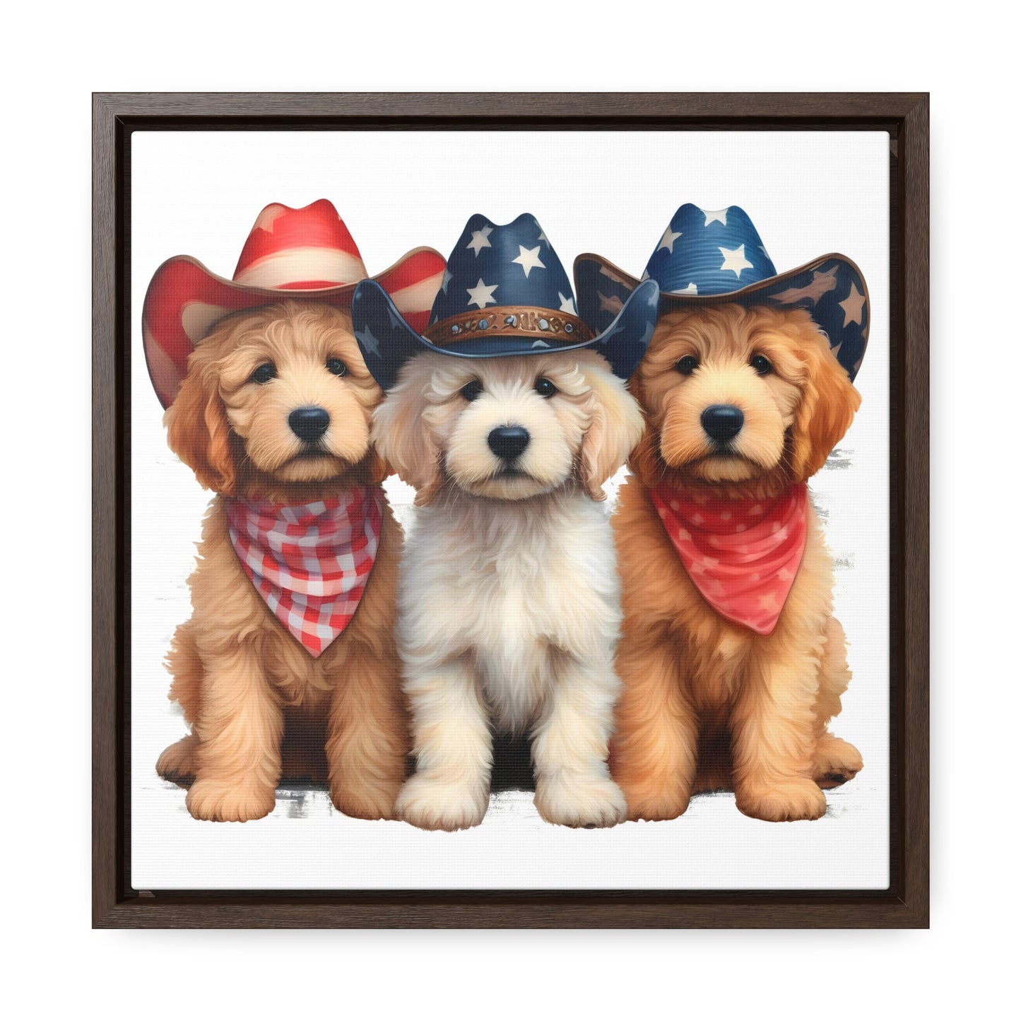 Patriotic Doodles Gallery Canvas - Wooden Square Frame - Nice!