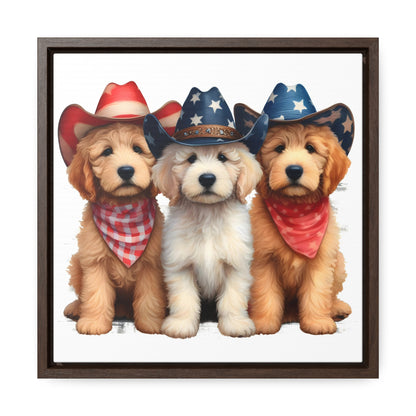 Patriotic Doodles Gallery Canvas - Wooden Square Frame - Nice!