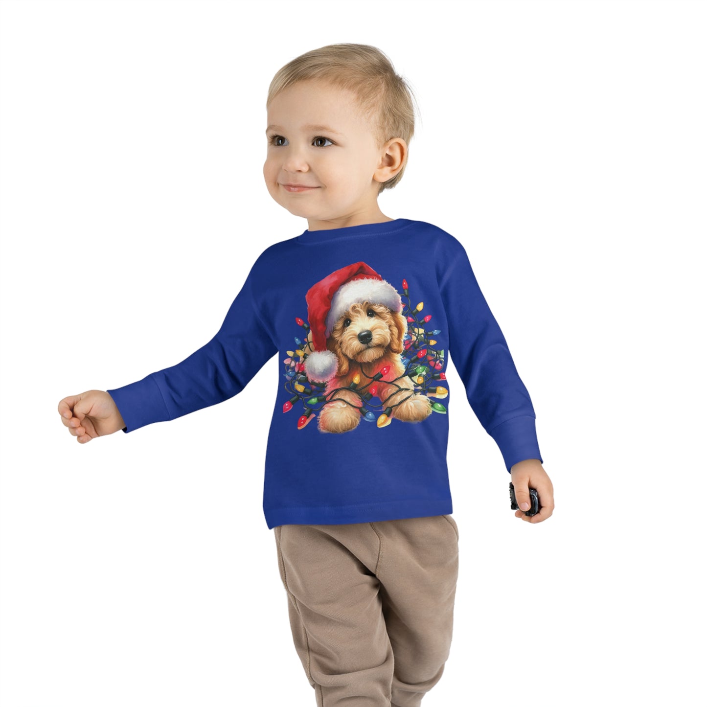 Christmas Doodle w/Lights Toddler Long Sleeve T Shirt