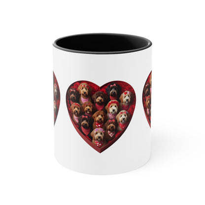 Life is like a box of Doodles - Valentine Accent Coffee Mug, 11oz