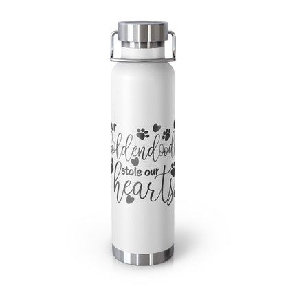 Our Goldendoodle Stole our Heart Copper Vacuum Insulated Bottle, 22oz