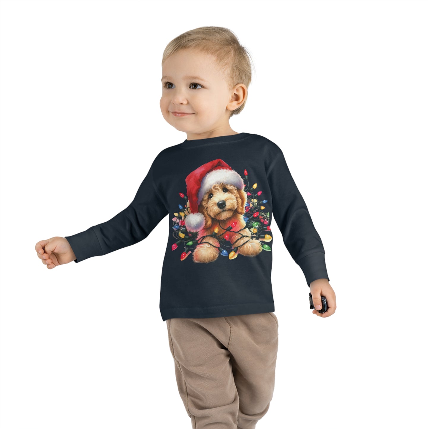 Christmas Doodle w/Lights Toddler Long Sleeve T Shirt