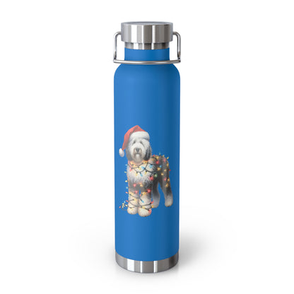 Sheepadoodle Christmas Copper Vacuum Insulated Bottle, 22oz