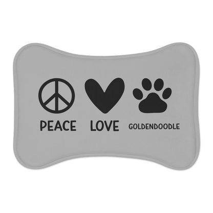 Peace Love Goldendoodle - Bone Shaped Feeding Mats