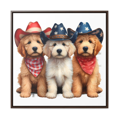 Patriotic Doodles Gallery Canvas - Wooden Square Frame - Nice!