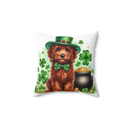 St. Patrick's Day Doodle - Spun Polyester Square Pillow