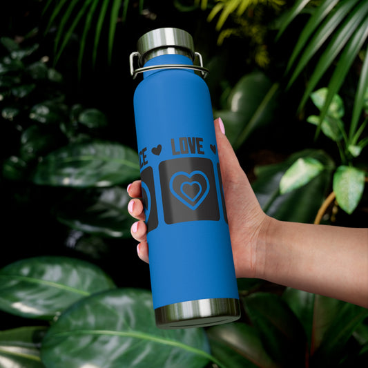 Peace Love Dogs Copper Vacuum Insulated Bottle, 22oz