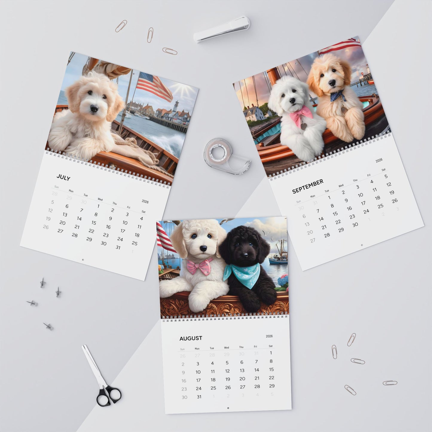 Doodles on a Sailboat - All Year - Wall Calendars (2026)