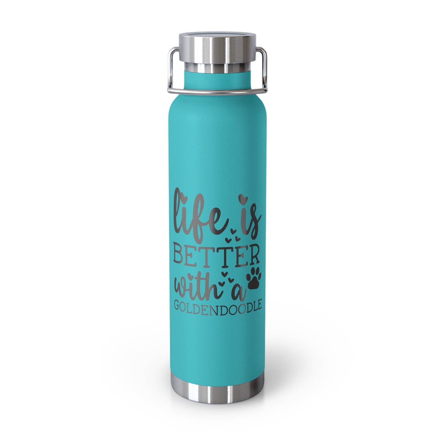 Life is Better Goldendoodle Copper Vacuum Insulated Bottle, 22oz