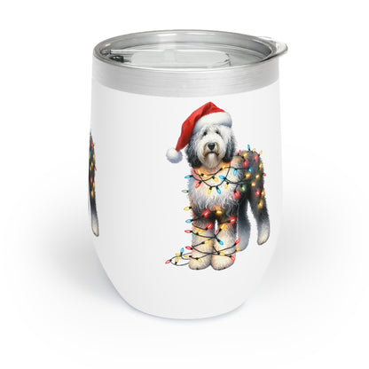 Sheepadoodle Christmas Chill Wine Tumbler