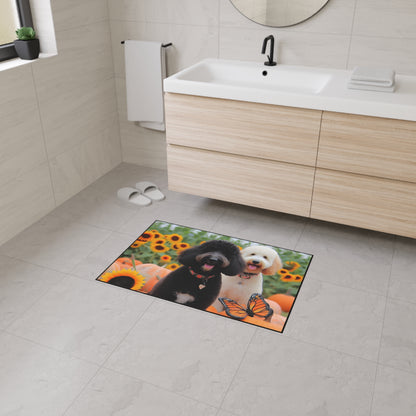 Doodles and Pumpkins Heavy Duty Floor Mat