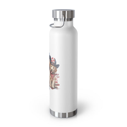 Patriotic Doodles Copper Vacuum Insulated Bottle, 22oz