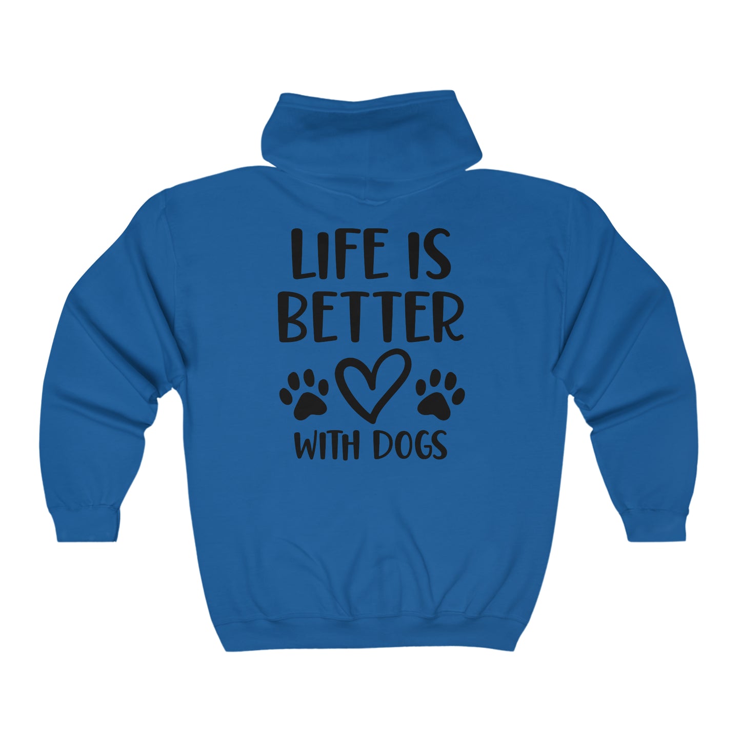 Life is Better with Dogs Gildan Unisex Heavy Blend™ Full Zip Hooded Sweatshirt