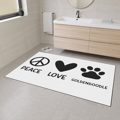 Peace Love Goldendoodle Heavy Duty Floor Mat