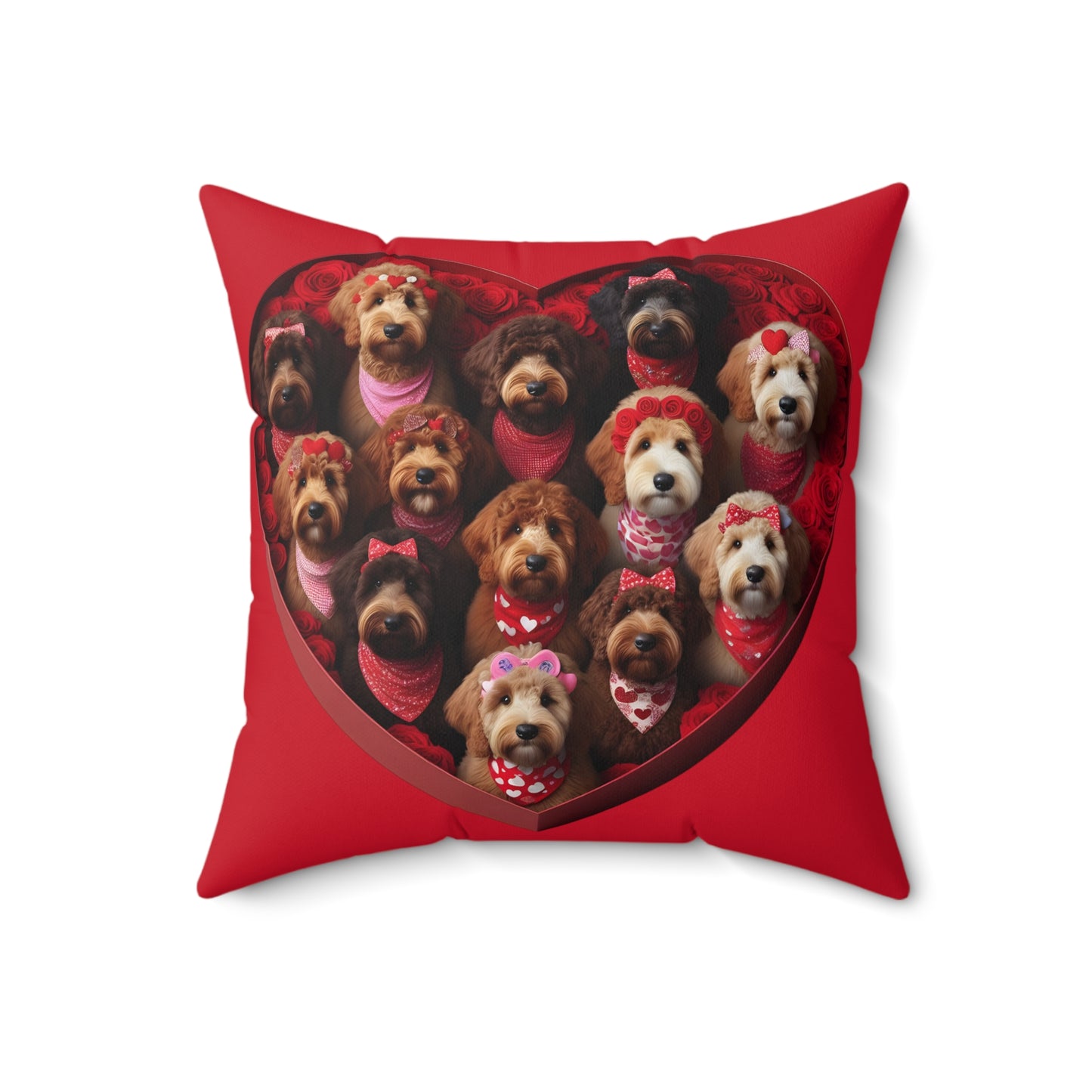 Life is like a box of Doodles - Valentine Spun Polyester Square Pillow