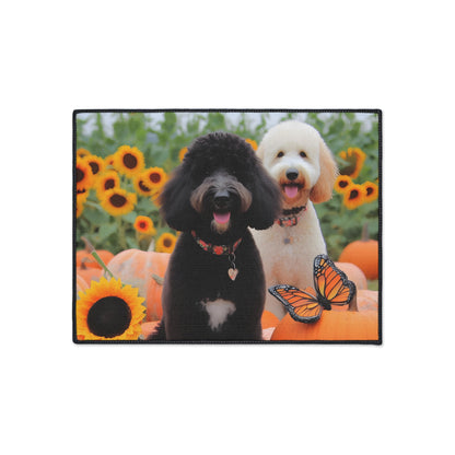 Doodles and Pumpkins Heavy Duty Floor Mat