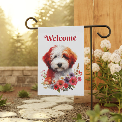 Red & White Doodle Garden & House Banner