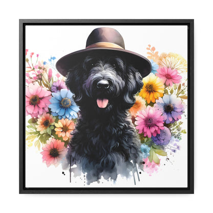 Black Doodle Gallery Canvas Picture - Wooden Square Frame Nice!