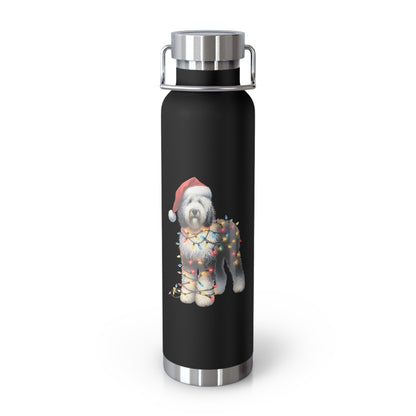 Sheepadoodle Christmas Copper Vacuum Insulated Bottle, 22oz