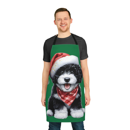 Christmas Black & White Doodle Apron