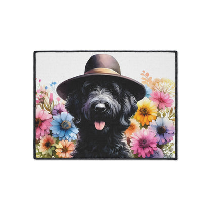 Black Doodle Heavy Duty Floor Mat