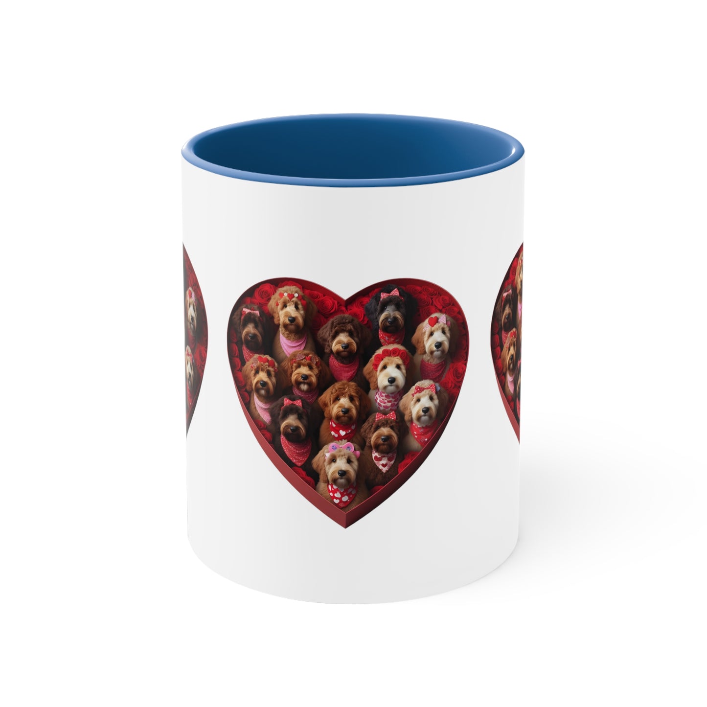 Life is like a box of Doodles - Valentine Accent Coffee Mug, 11oz