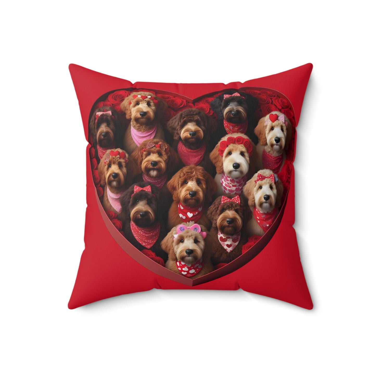 Life is like a box of Doodles - Valentine Spun Polyester Square Pillow