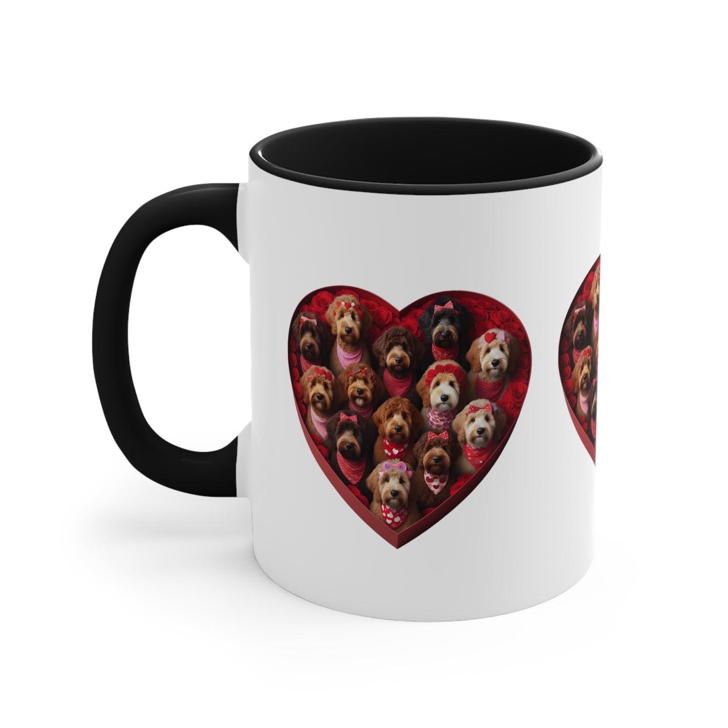 Life is like a box of Doodles - Valentine Accent Coffee Mug, 11oz