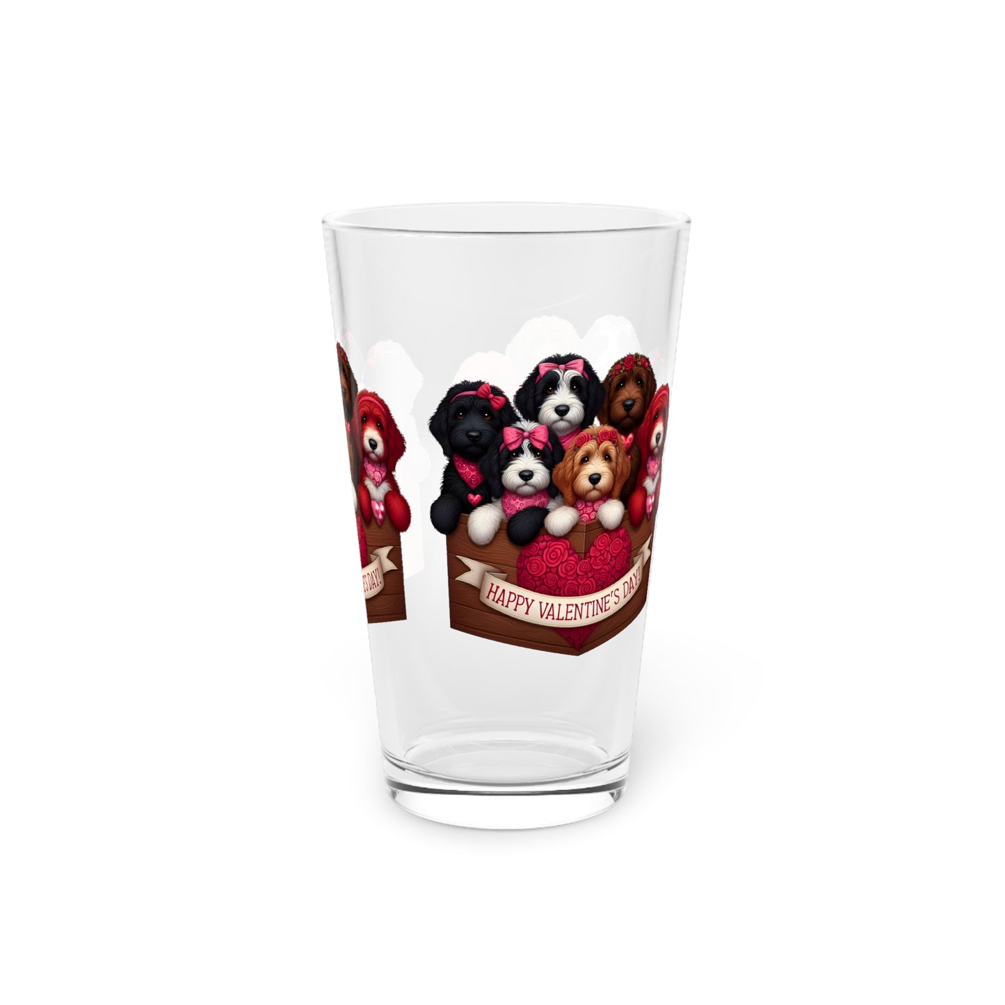 Happy Doodles Valentine's Day - Pint Glass, 16oz