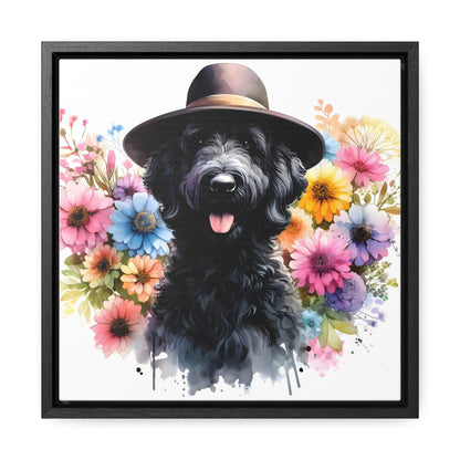 Black Doodle Gallery Canvas Picture - Wooden Square Frame Nice!