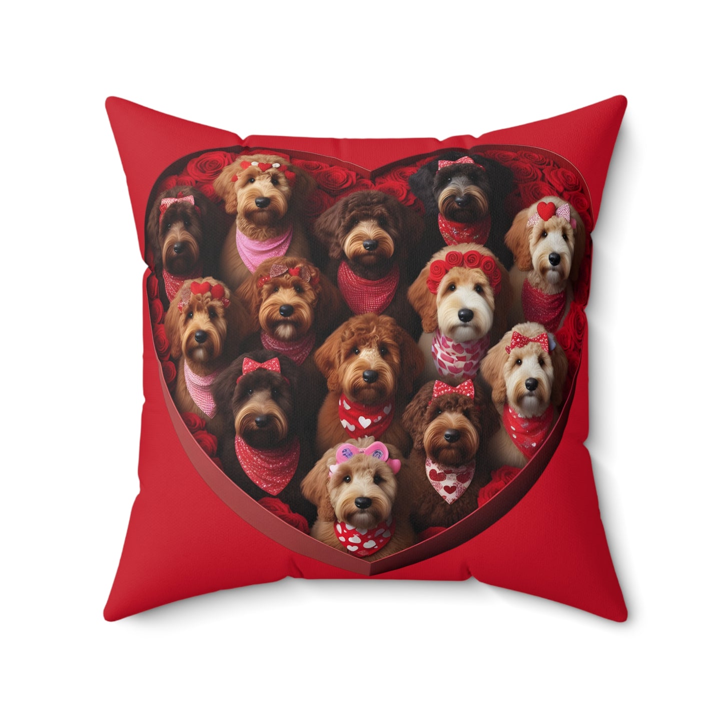 Life is like a box of Doodles - Valentine Spun Polyester Square Pillow