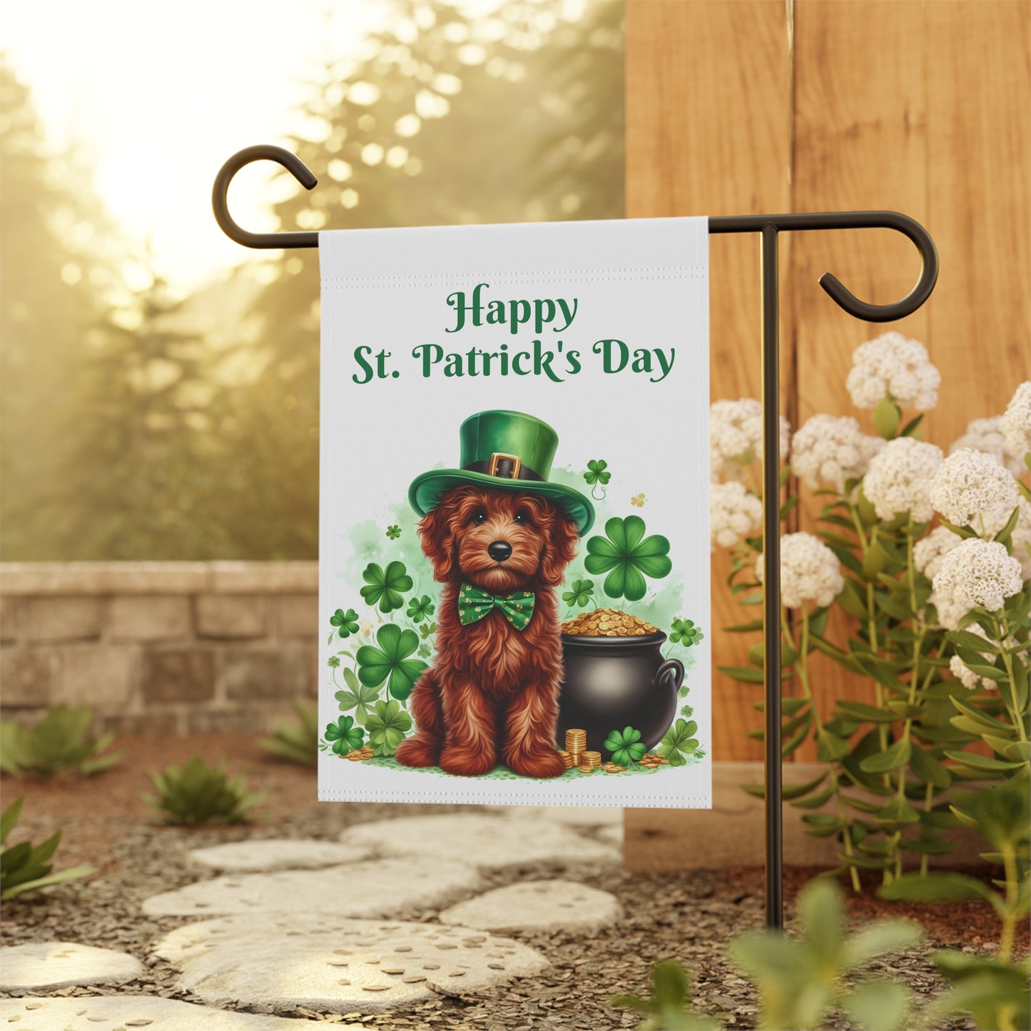 Happy Doodle St. Patrick's Day - Garden & House Banner