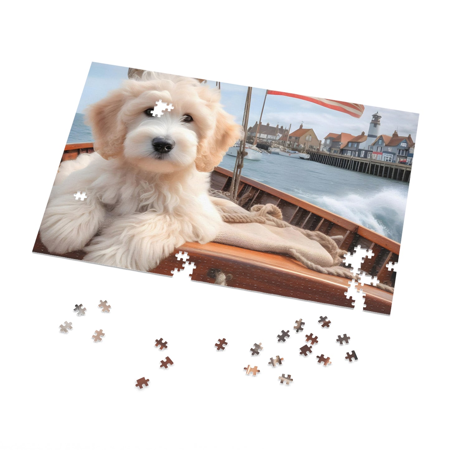 Doodle on Sailboat Jigsaw Puzzle (500,1000-Piece)