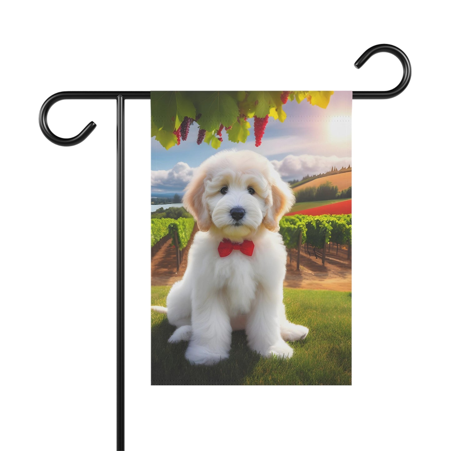 White Doodle at Winery - Garden & House Banner