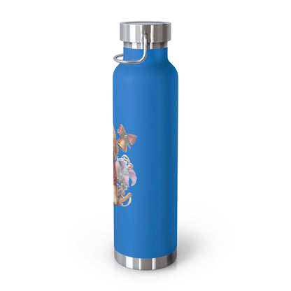 Christmas Doodle Copper Vacuum Insulated Bottle, 22oz