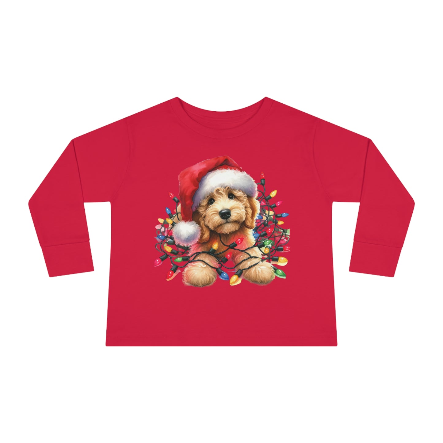 Christmas Doodle w/Lights Toddler Long Sleeve T Shirt